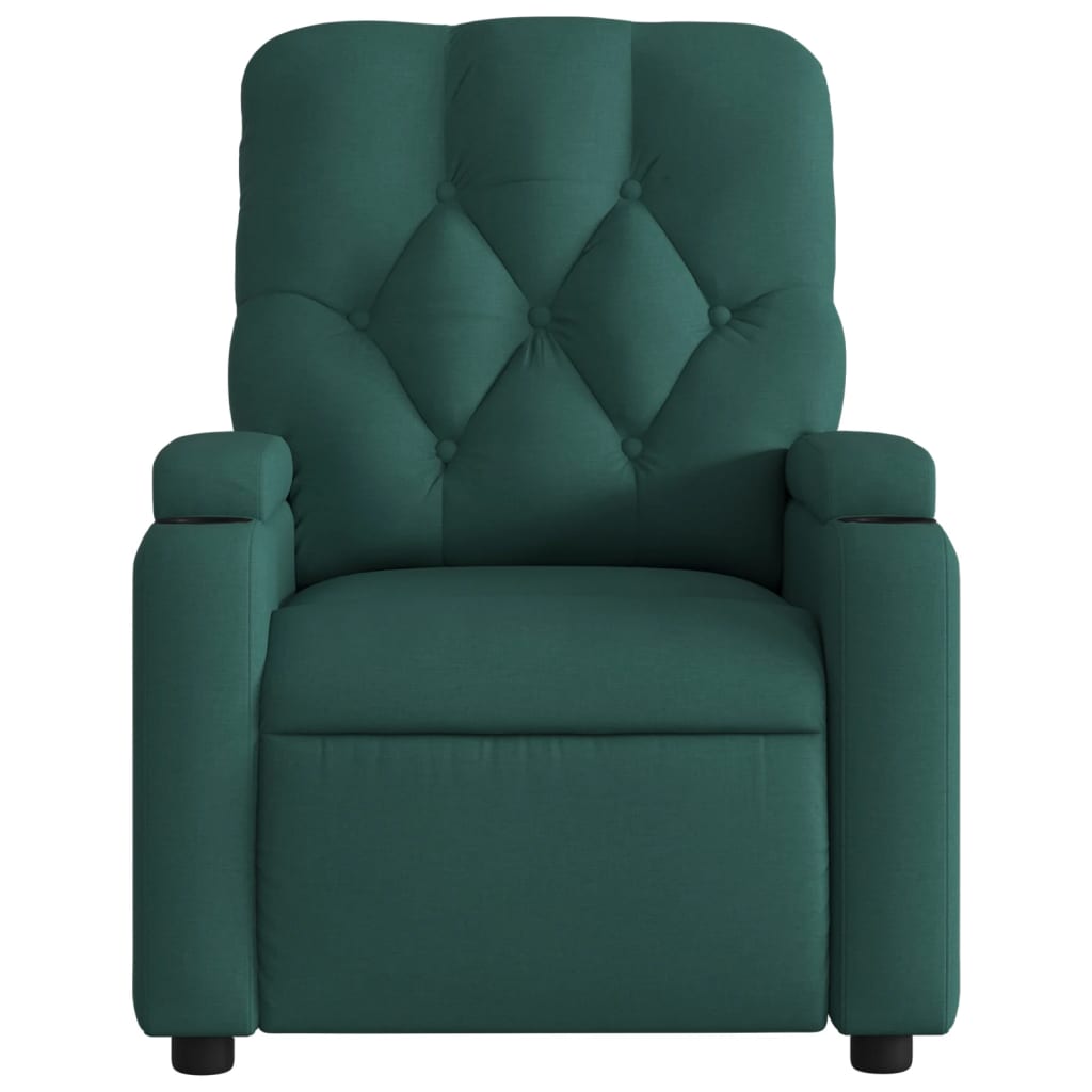 Fauteuil de relaxation tissu vert foncé