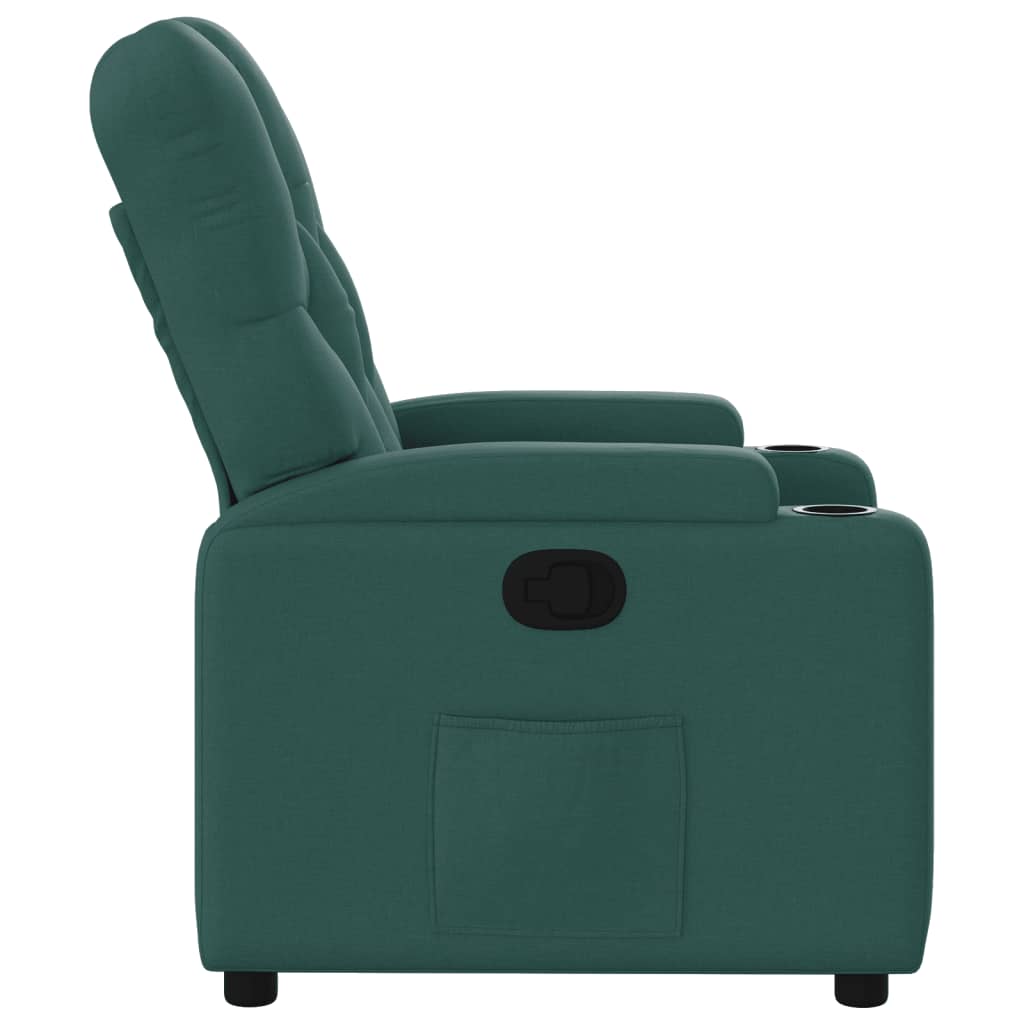 Fauteuil de relaxation tissu vert foncé