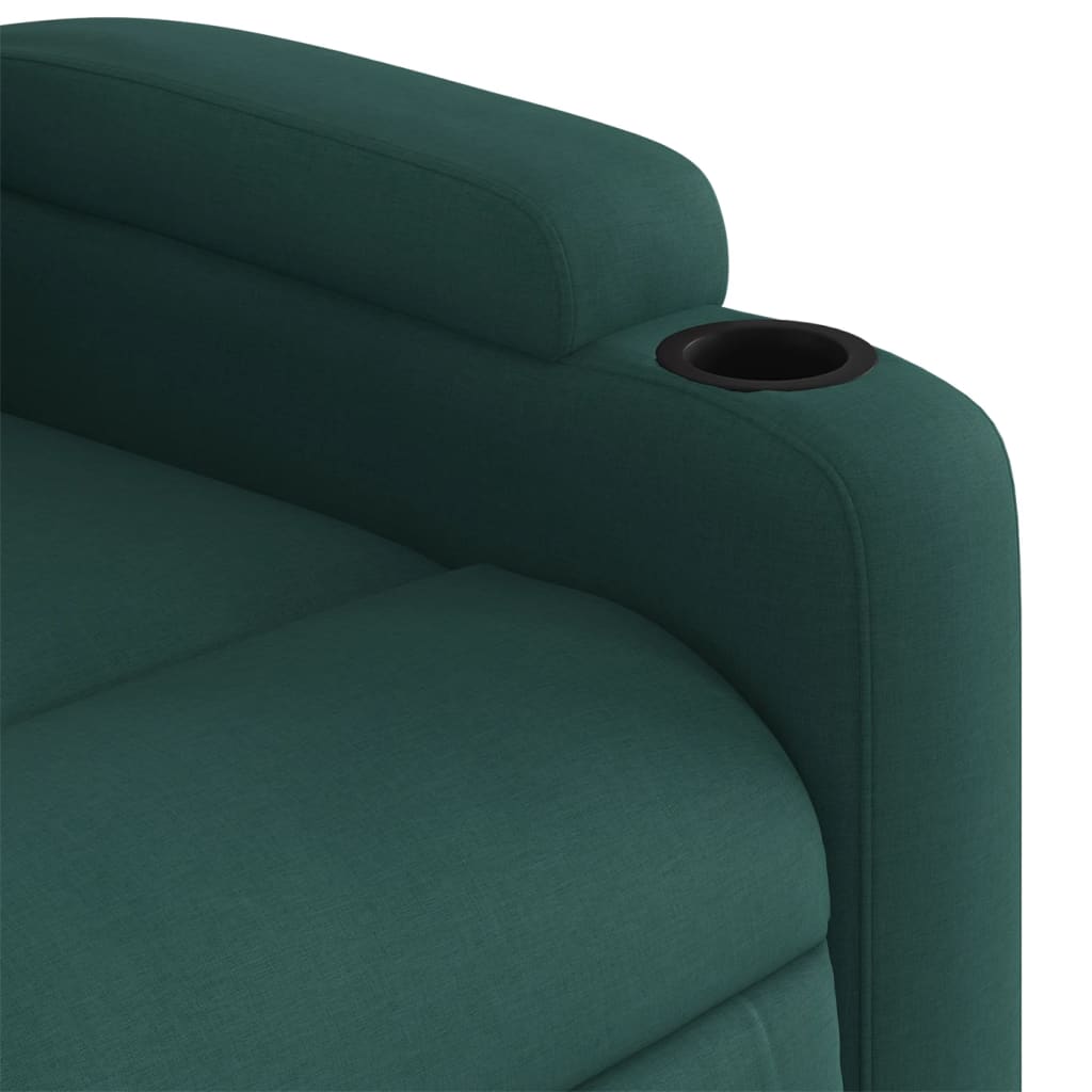 Fauteuil de relaxation tissu vert foncé