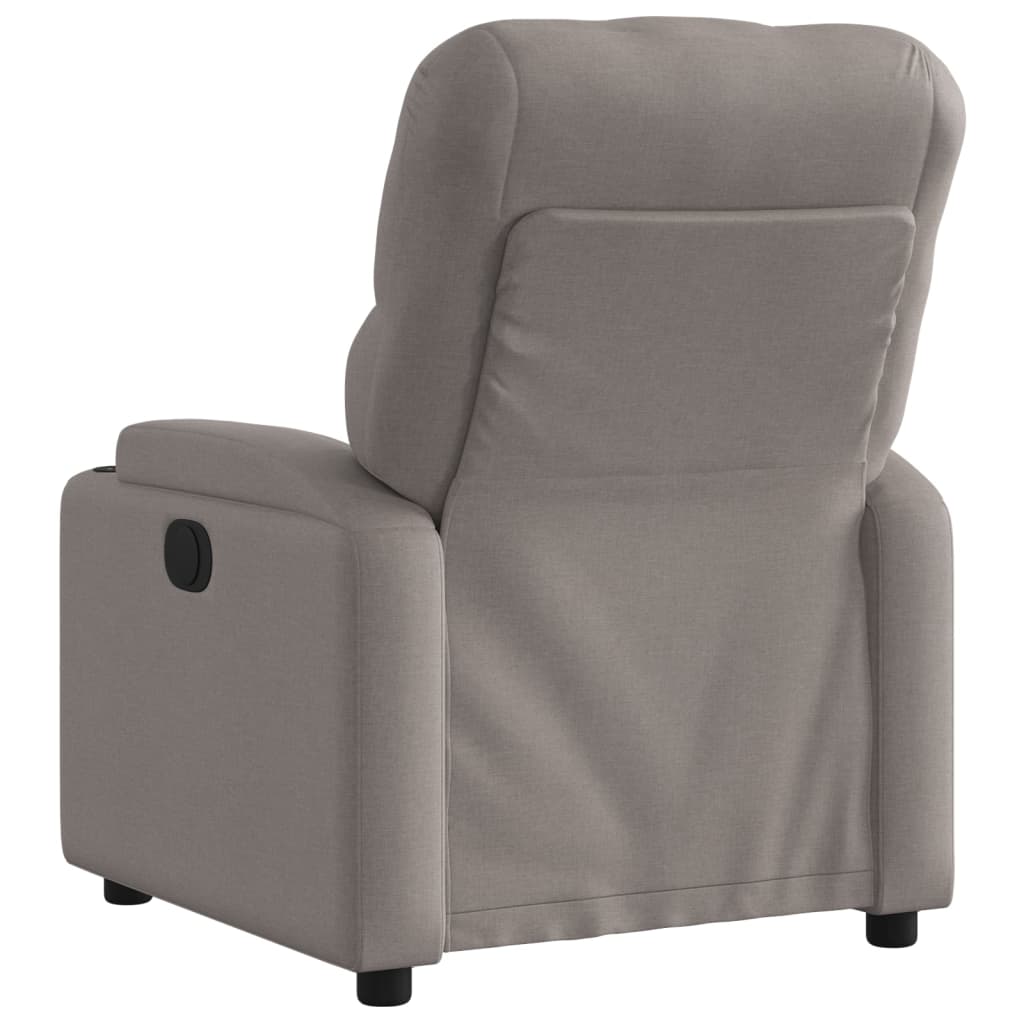 Fauteuil relax tissu taupe