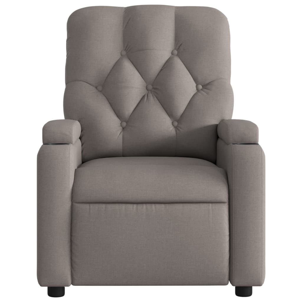 Fauteuil relax tissu taupe