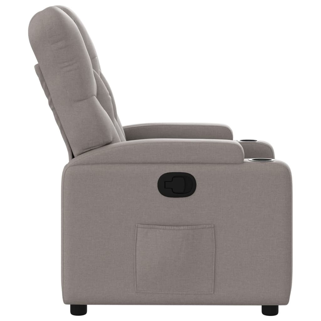 Fauteuil relax tissu taupe