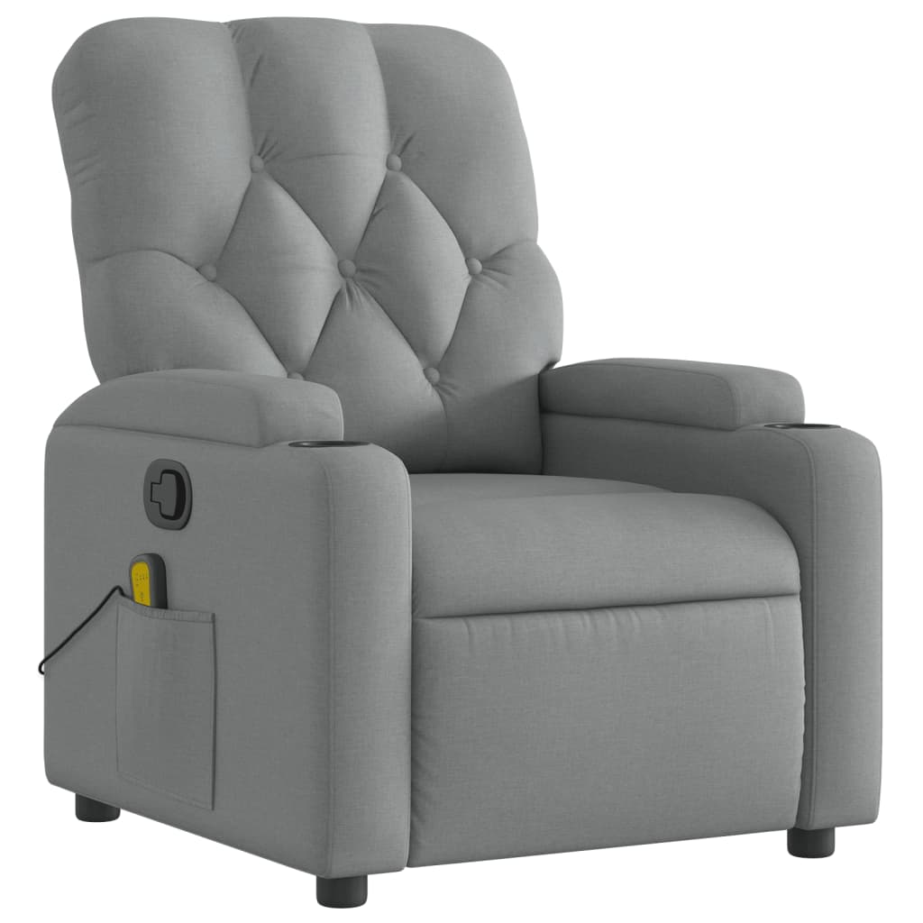 Fauteuil de massage tissu gris clair