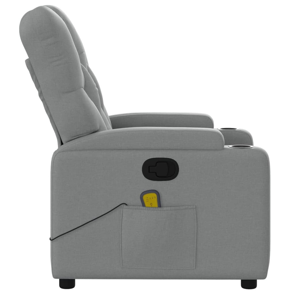 Fauteuil de massage tissu gris clair