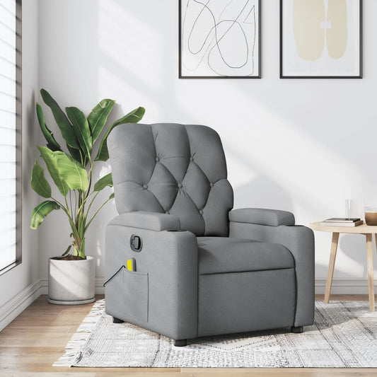 Fauteuil de massage tissu gris clair