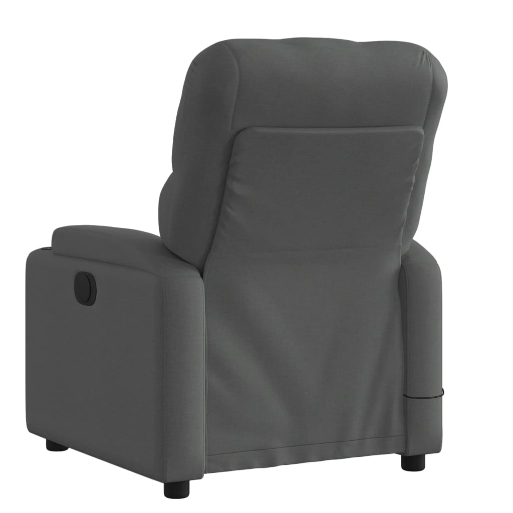 Fauteuil de massage tissu gris foncé