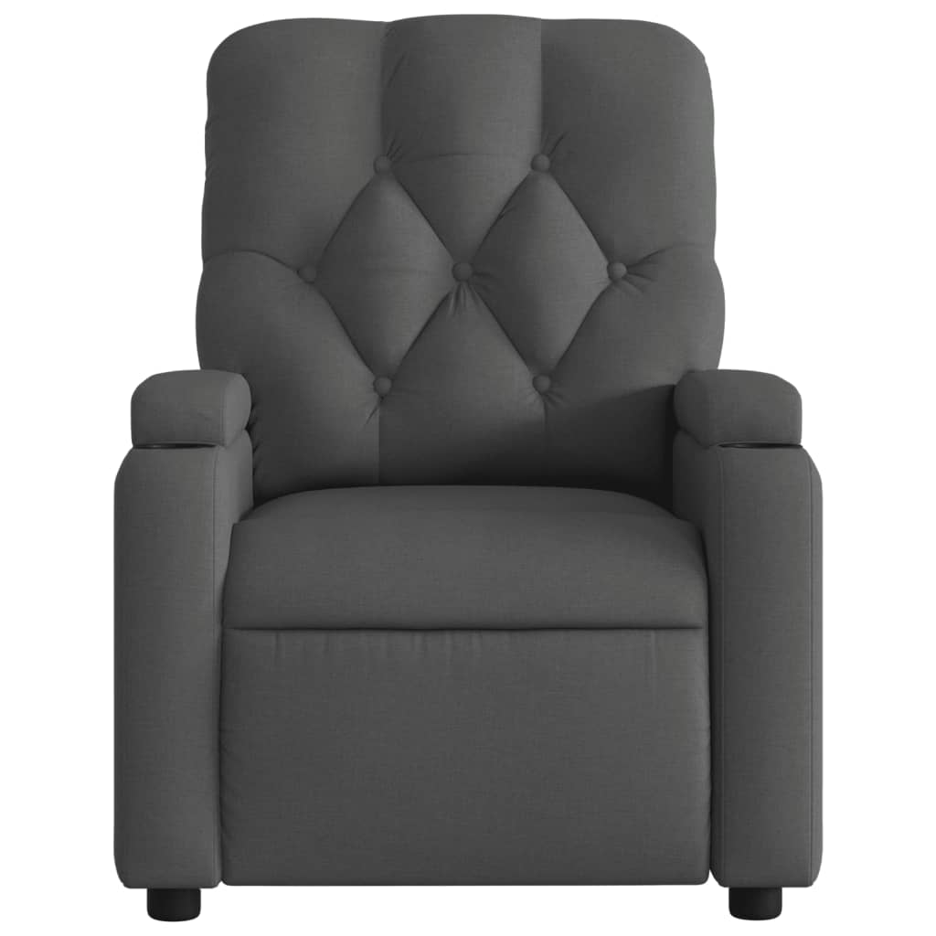 Fauteuil de massage tissu gris foncé