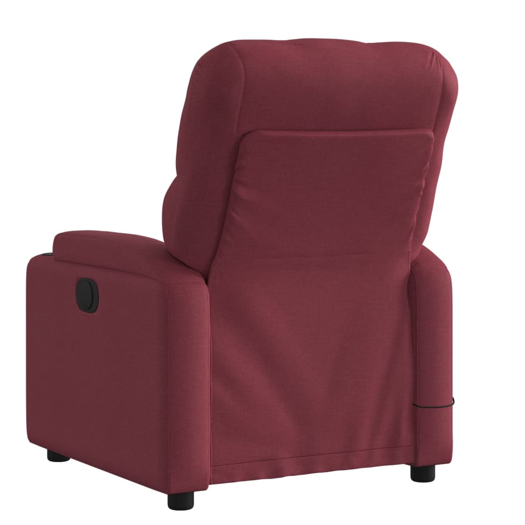 Fauteuil de massage tissu rouge vin