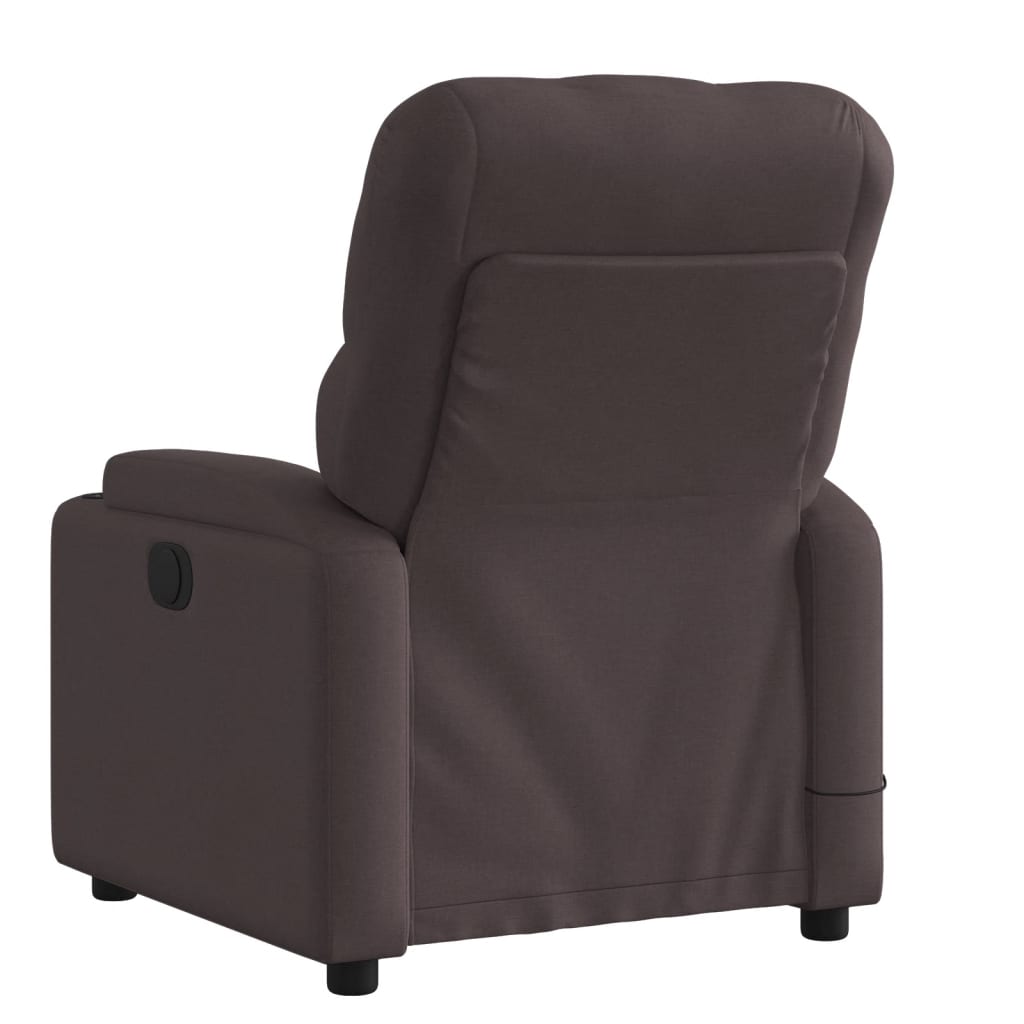 Fauteuil de massage tissu marron foncé