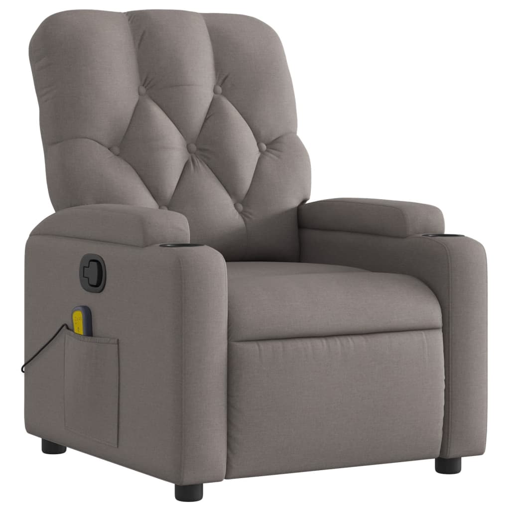 Fauteuil de massage tissu taupe