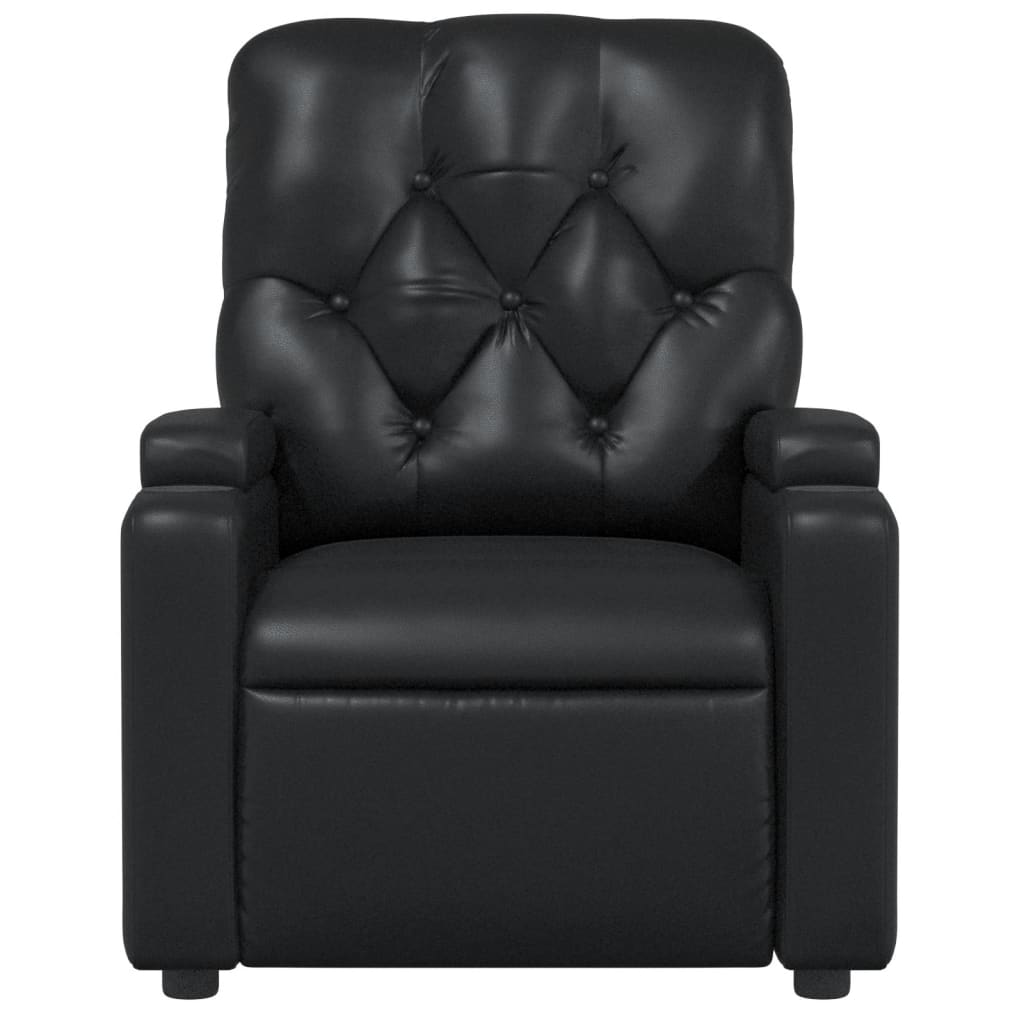 Fauteuil de relaxation simili cuir noir