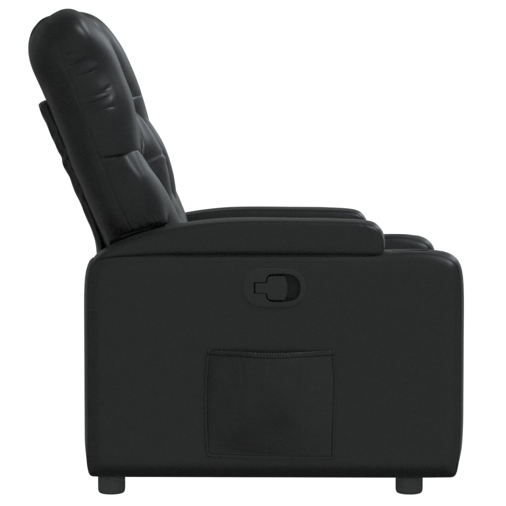 Fauteuil de relaxation simili cuir noir