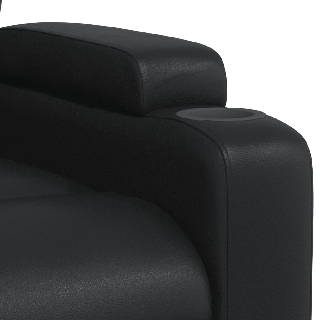 Fauteuil de relaxation simili cuir noir