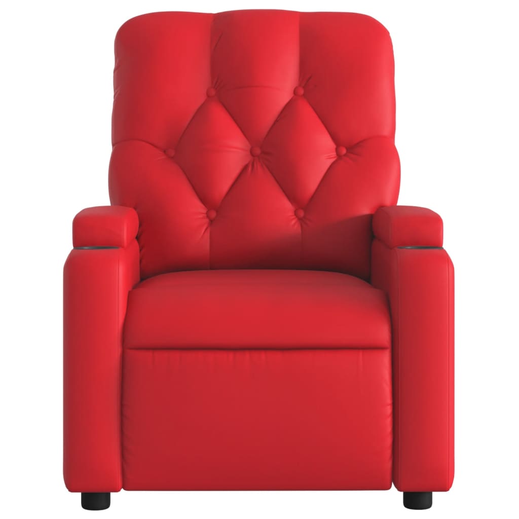 Fauteuil de relaxation simili cuir rouge