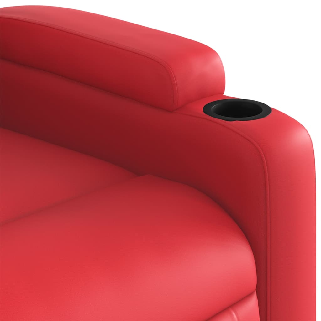 Fauteuil de relaxation simili cuir rouge