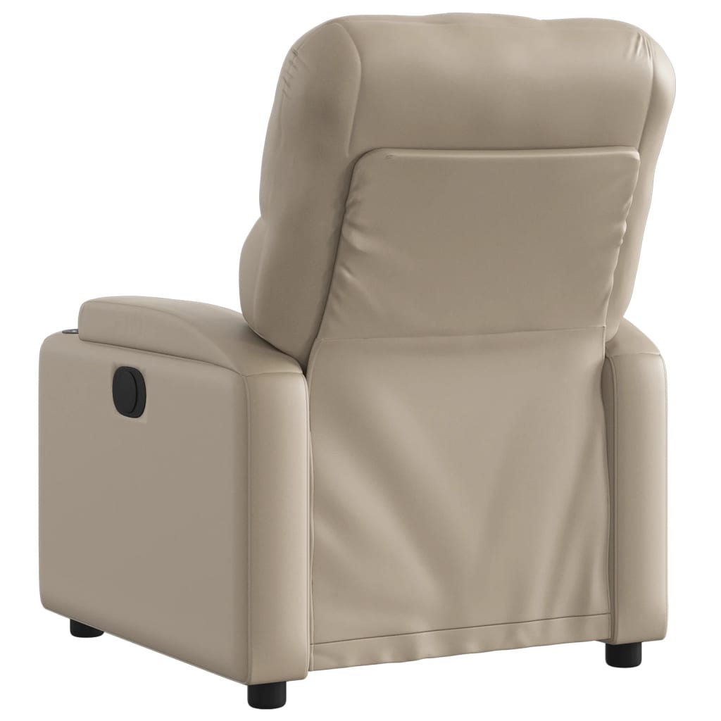 Fauteuil de relaxation simili cuir marron cappuccino