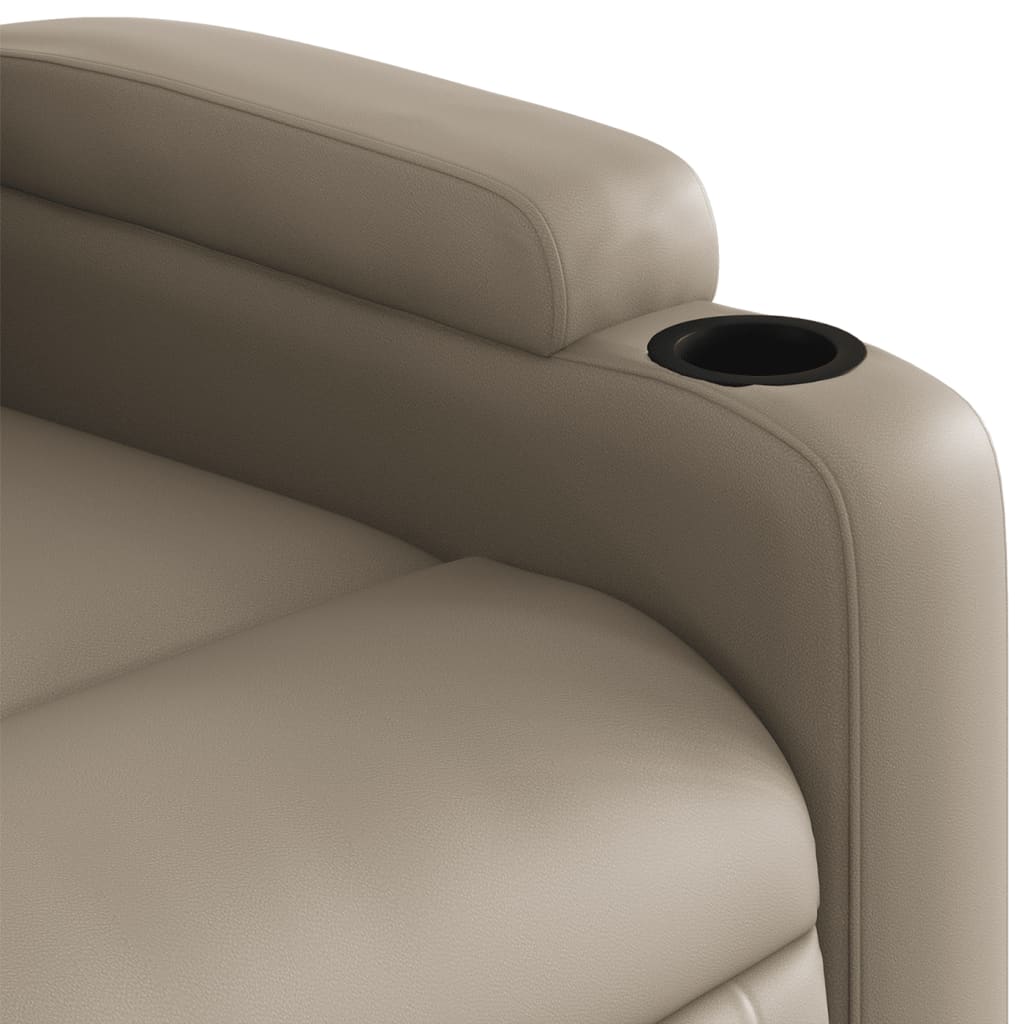 Fauteuil de relaxation simili cuir marron cappuccino