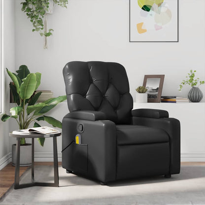 Massagesessel Schwarz Kunstleder