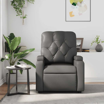 Massagesessel Grau Kunstleder