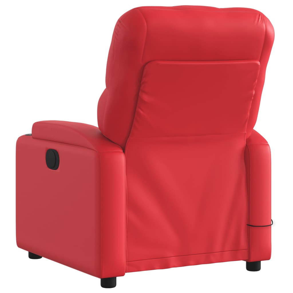 Fauteuil de massage simili cuir rouge