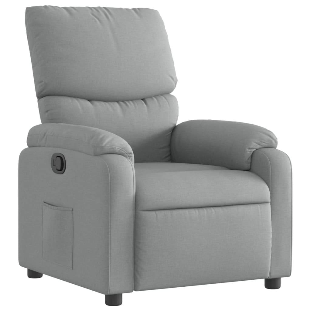 Fauteuil de relaxation tissu gris clair