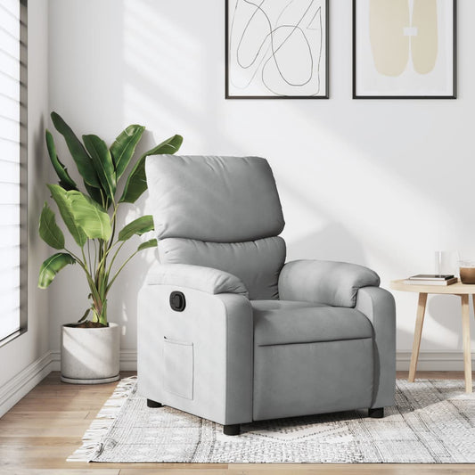 Fauteuil de relaxation tissu gris clair