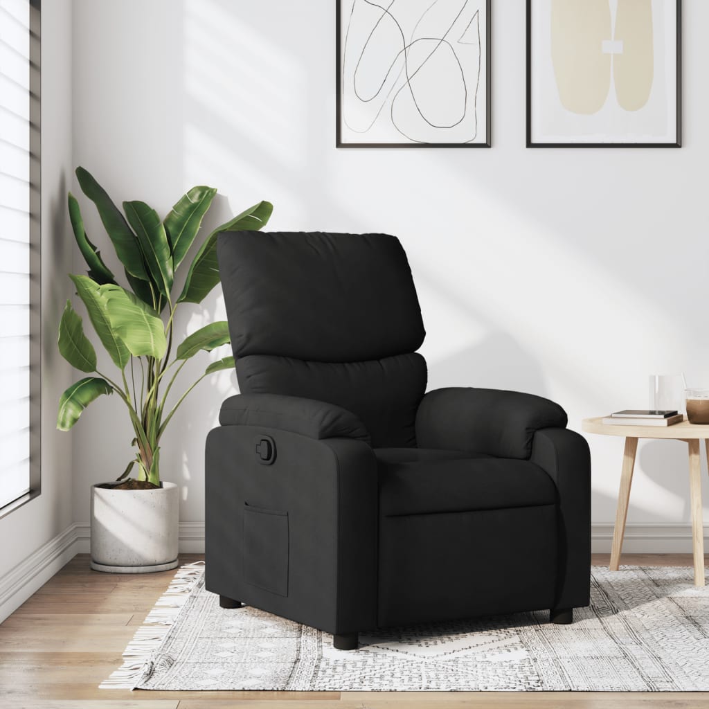 Fauteuil de relaxation tissu noir