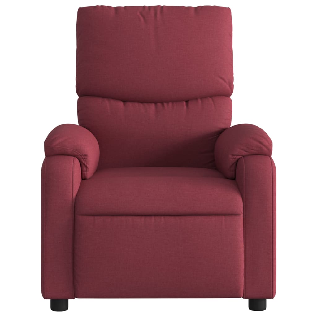 Fauteuil de relaxation tissu rouge vin