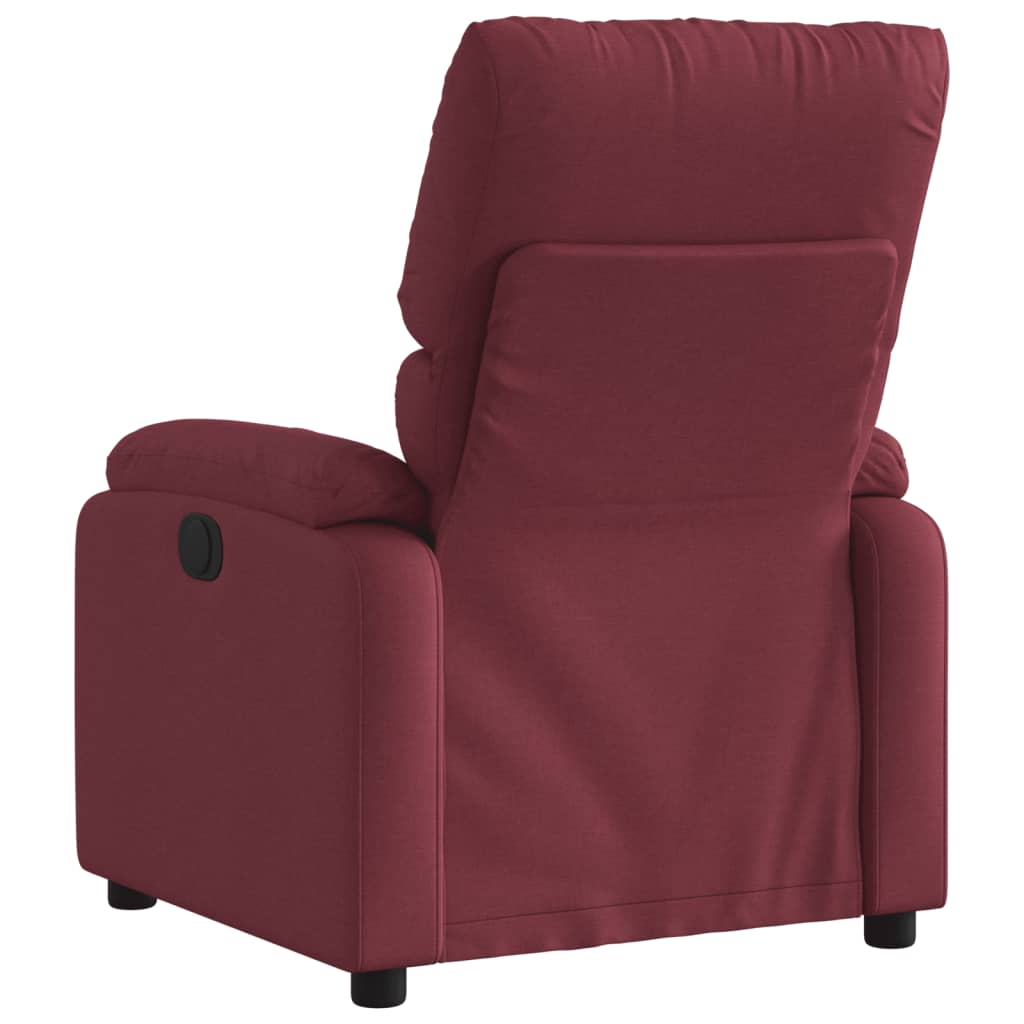 Fauteuil de relaxation tissu rouge vin