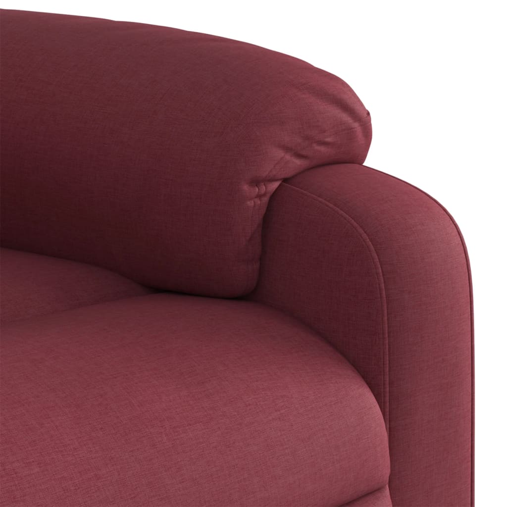 Fauteuil de relaxation tissu rouge vin