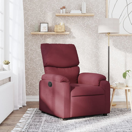 Fauteuil de relaxation tissu rouge vin