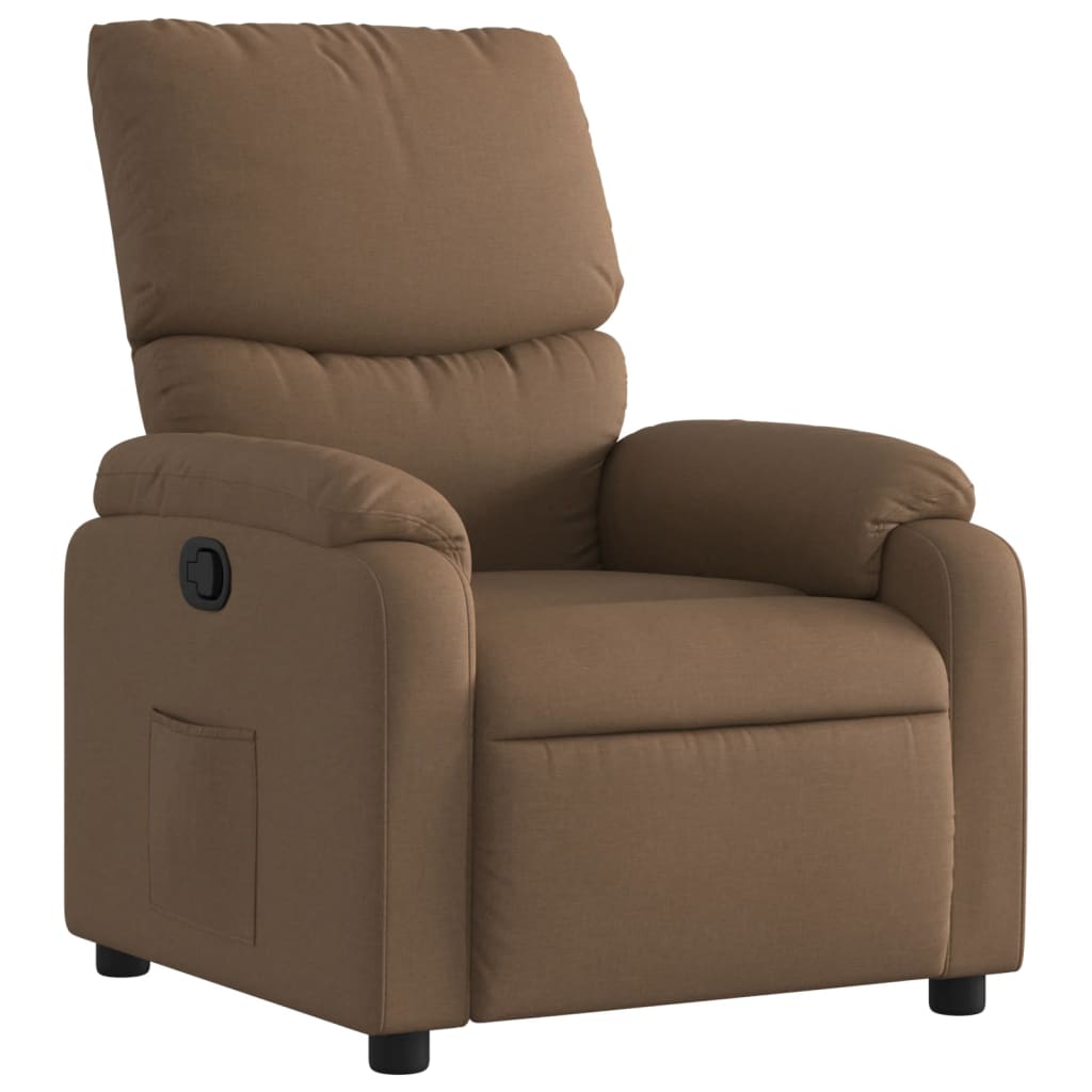 Fauteuil de relaxation tissu marron