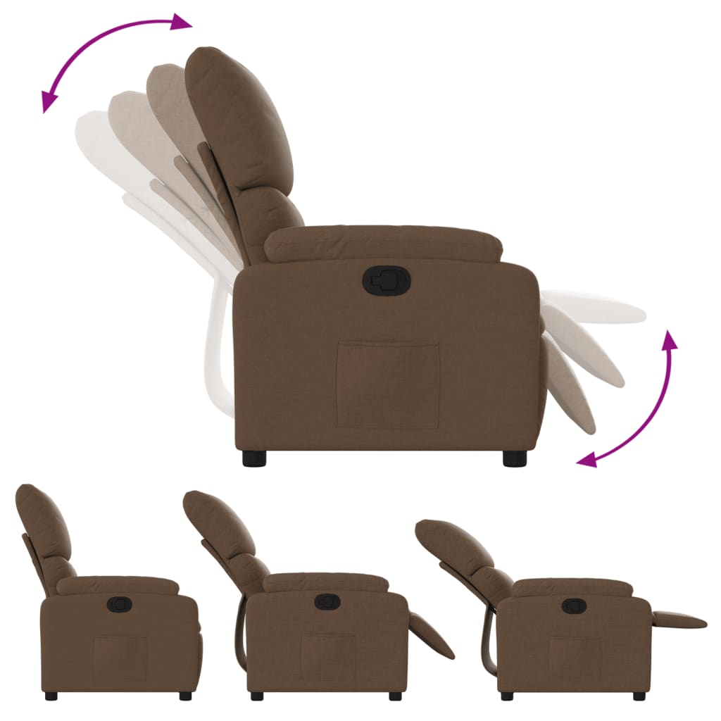 Fauteuil de relaxation tissu marron