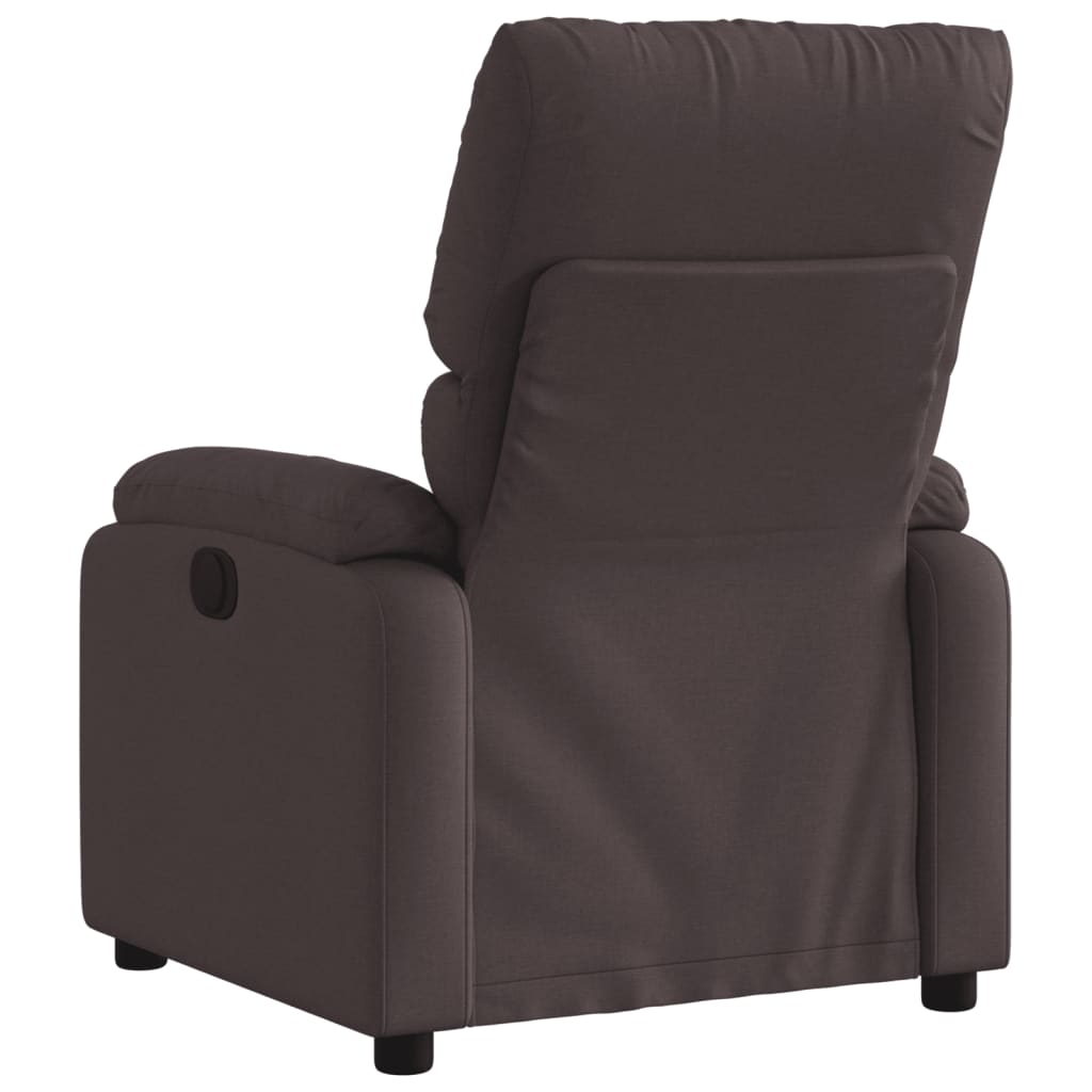 Fauteuil de relaxation tissu marron foncé