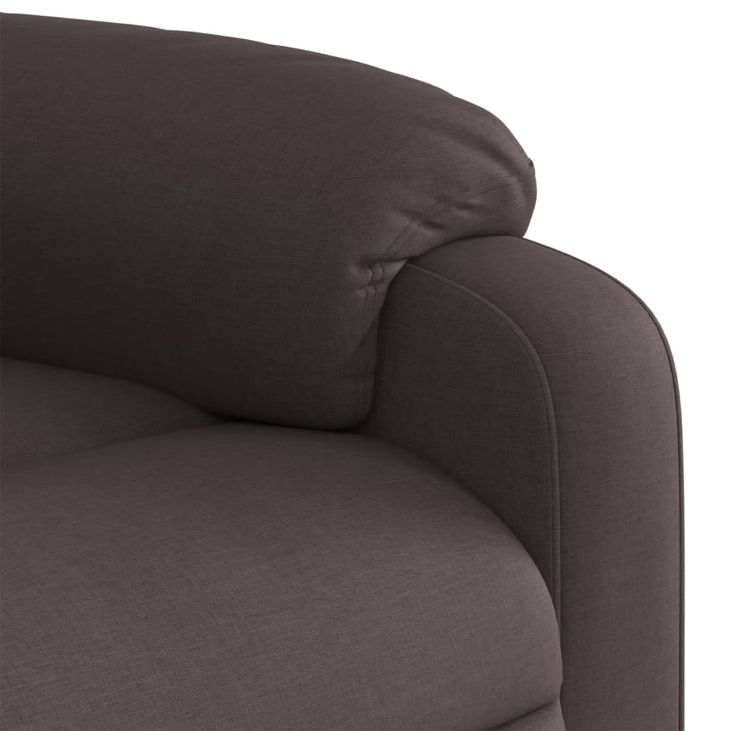 Fauteuil de relaxation tissu marron foncé