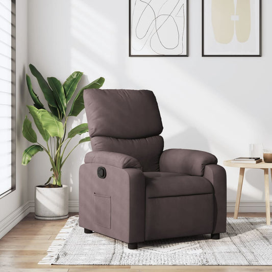 Fauteuil de relaxation tissu marron foncé