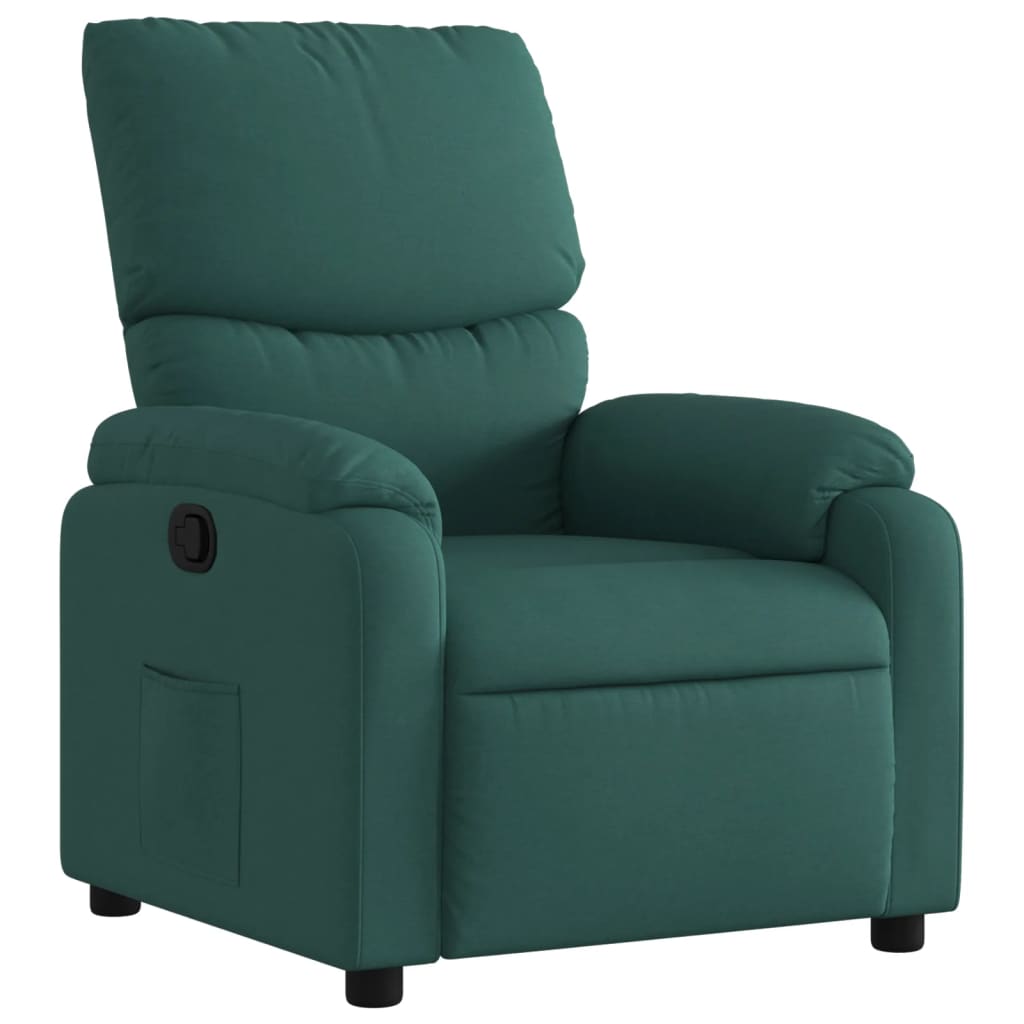 Fauteuil de relaxation tissu vert foncé