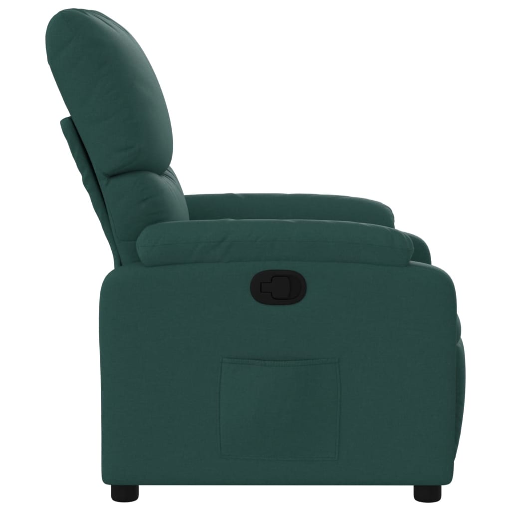 Fauteuil de relaxation tissu vert foncé