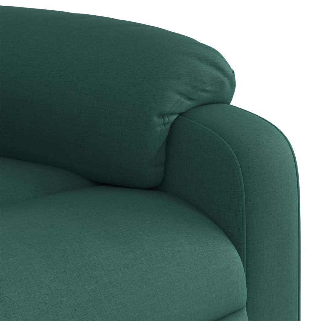 Fauteuil de relaxation tissu vert foncé