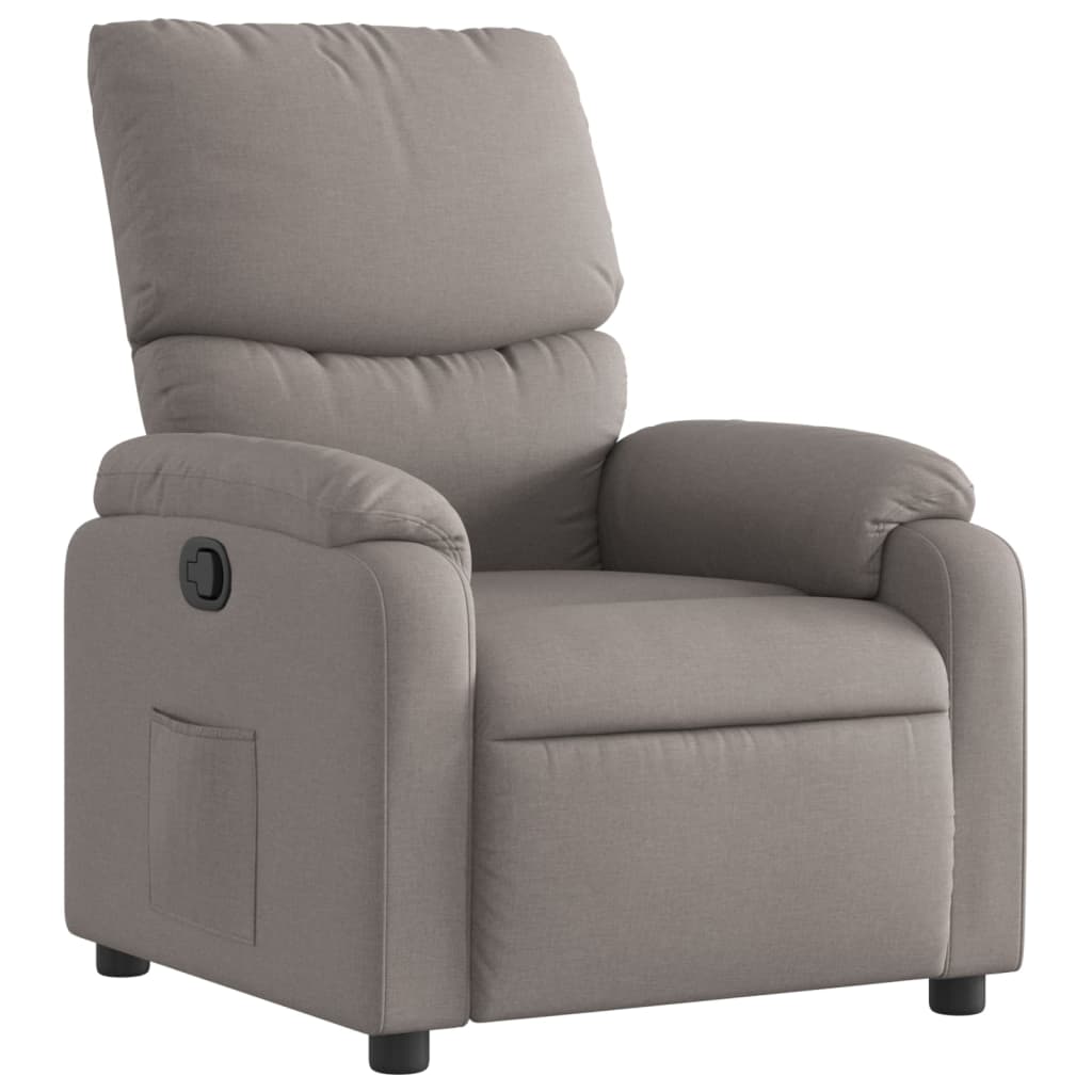 Fauteuil relax tissu taupe