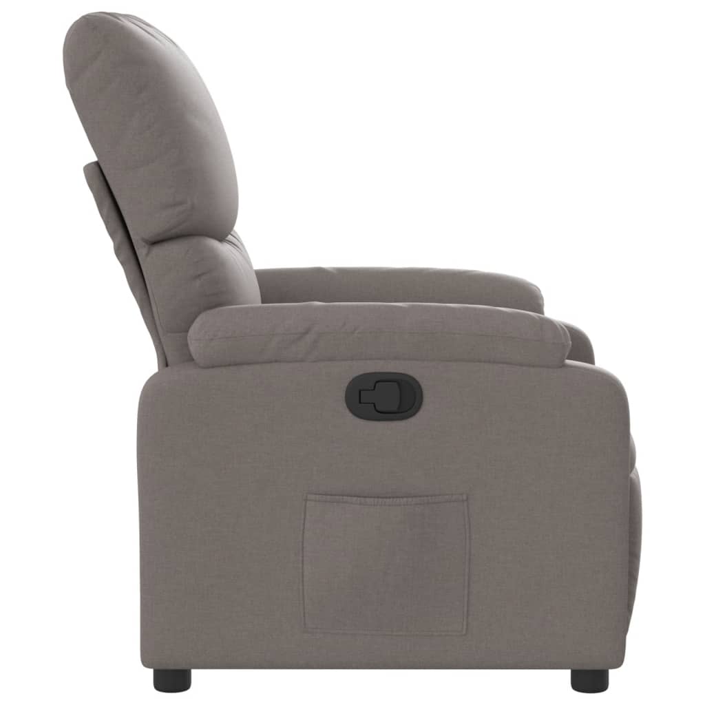 Fauteuil relax tissu taupe