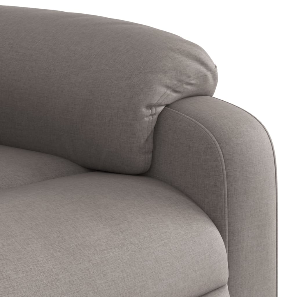 Fauteuil relax tissu taupe