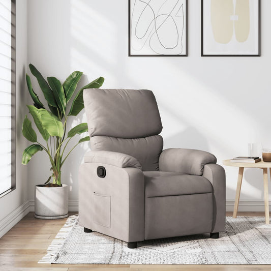 Fauteuil relax tissu taupe