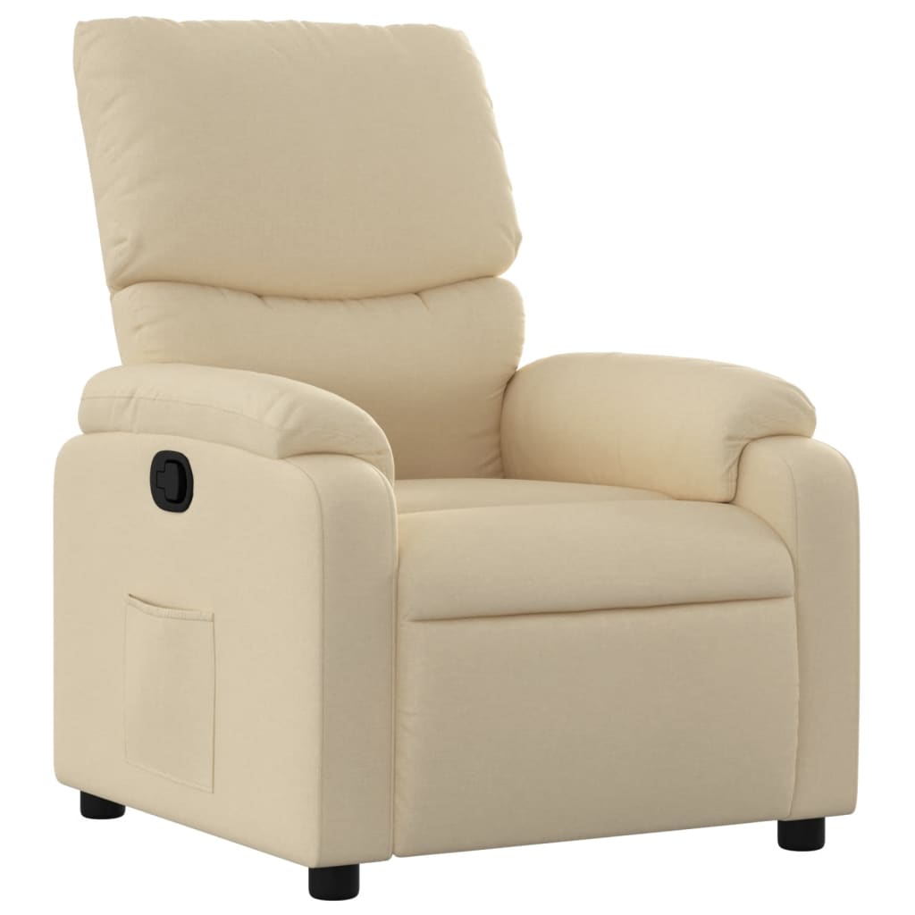 Fauteuil de relaxation tissu crème