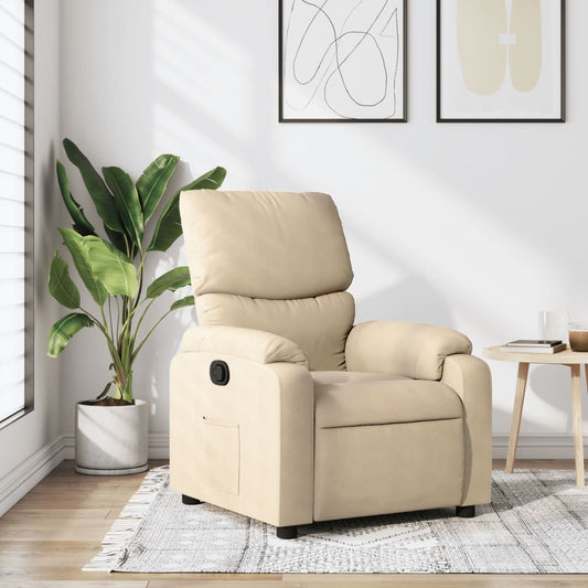 Fauteuil de relaxation tissu crème