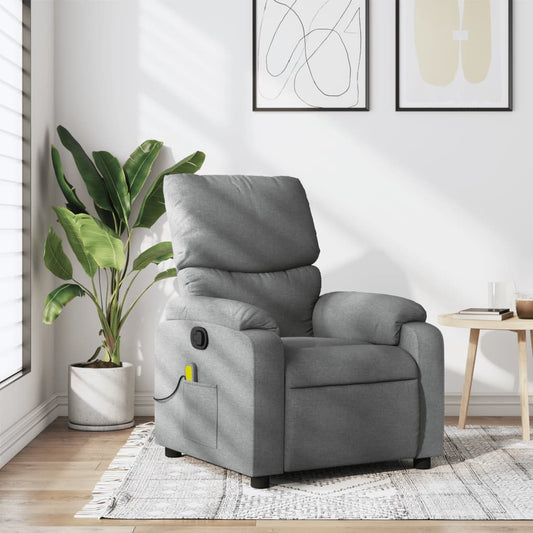 Fauteuil de massage tissu gris clair