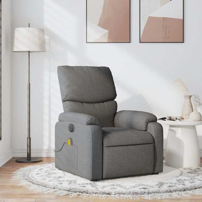 Massagesessel Dunkelgrau Stoff