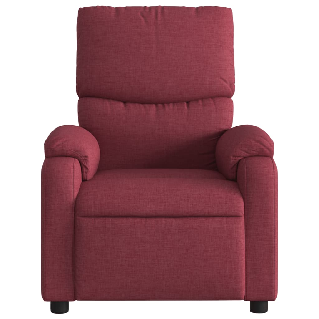 Fauteuil de massage tissu rouge vin