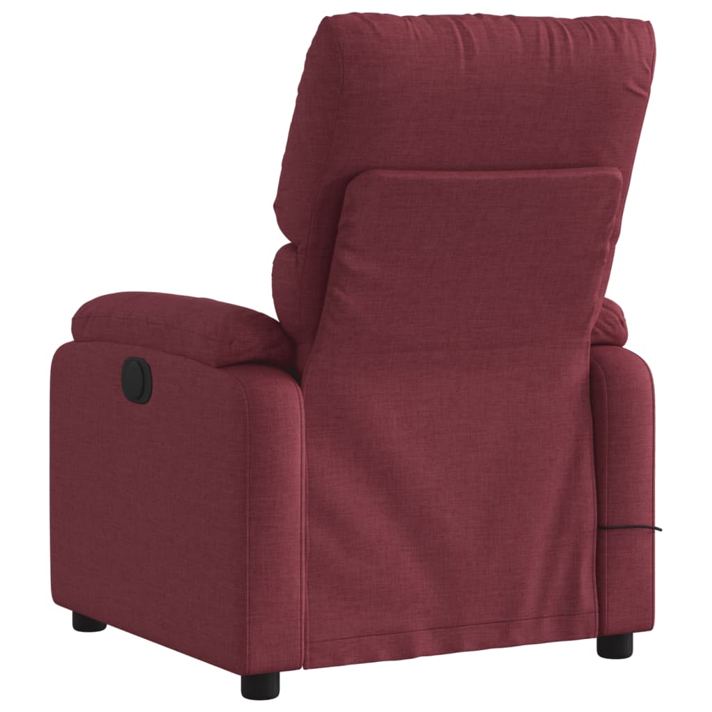 Fauteuil de massage tissu rouge vin