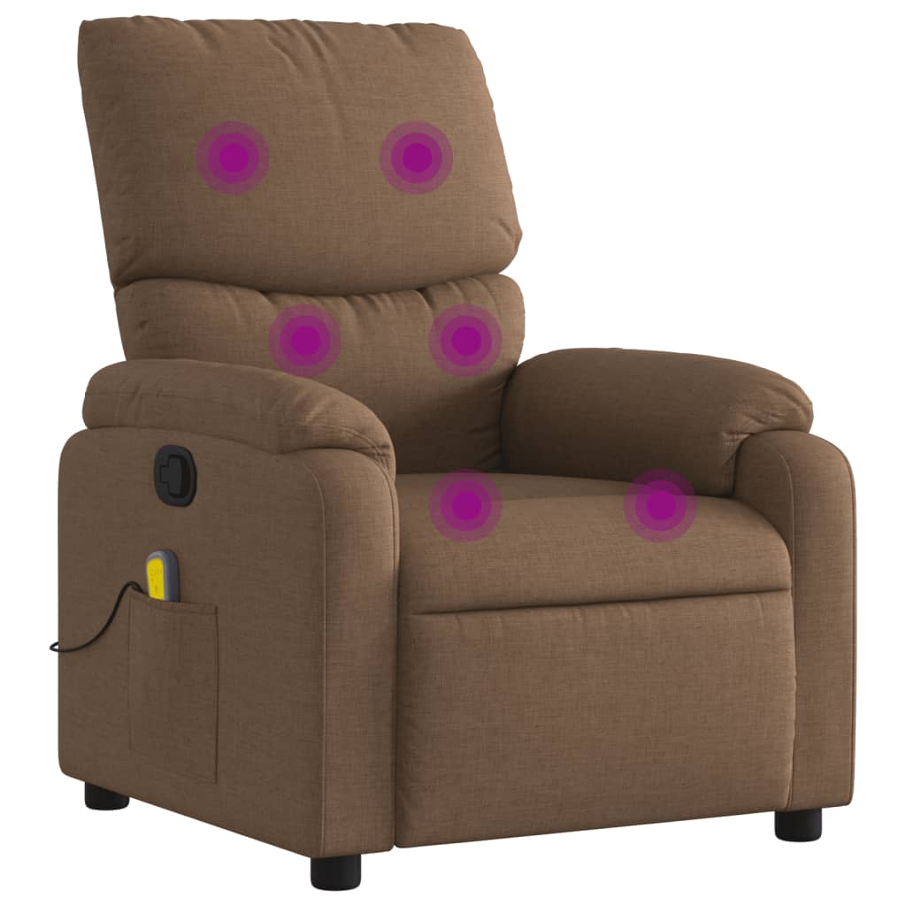 Fauteuil de massage tissu marron